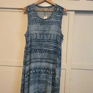 NWT Style & Co Blue and White Casual Summer Dress XL